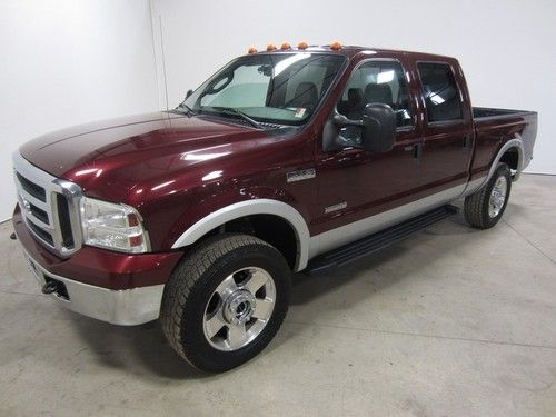 06 ford f250 super duty turbo diesel lariat crew  short 4x4 leather 80pics