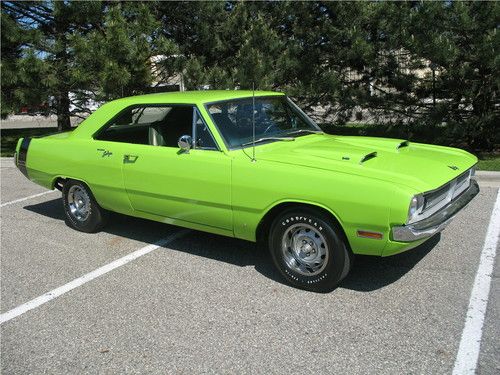 1970 dodge dart factory original 340 sublime green car, bucket seats, no reserve