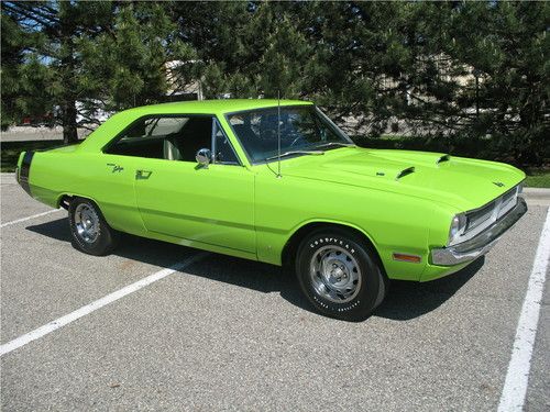 1970 dodge dart factory original 340 sublime green car, bucket seats, no reserve