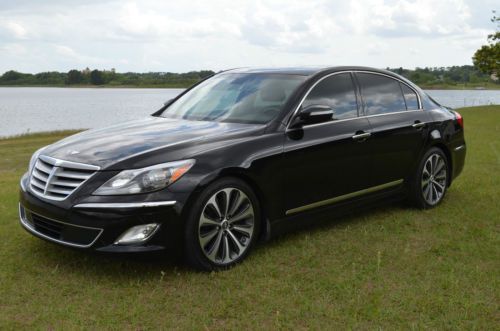 2013 hyundai genesis rspec 5.0, black noir pearl with jet black premium leather