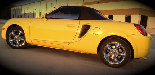 2001 toyota yellow mr2 spyder base convertible 2-door 1.8l