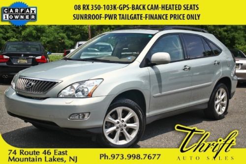 08 rx 350-103k-gps-back cam-heated seats-sunrroof-finance price only