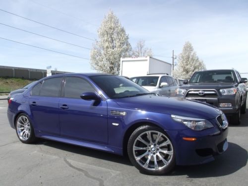 Blue 2008 bmw m5 v10