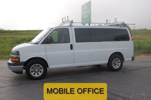 2009 lt used 5.3l v8 van mobile office power inverter ladder rack desk clean