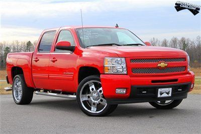 11 silverado 1500 ltz 24k 22" chrome rims leahter remote start onstar 4x4 crcars