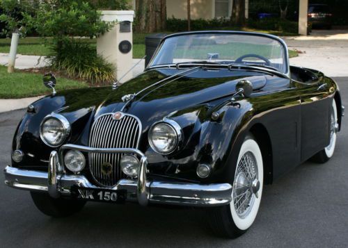Elegant &amp; rare two owner - 1958 jaguar xk150 roadster - 76k miles