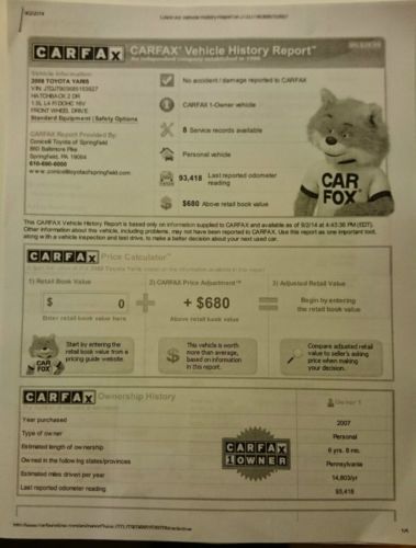 2008 Toyota Yaris Base Hatchback 2-Door 1.5L, US $6,500.00, image 19