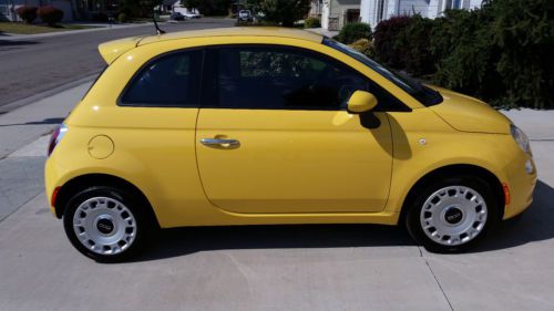 2014 fiat 500 pop manual yellow and black interior!!!