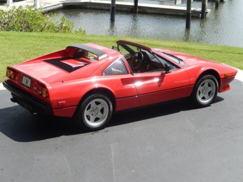 1985 ferrari 308 gtsi quattrovalvole 5 speed red and tan all records 16,000 mile