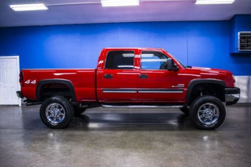 Lifted low miles crew cab 6.6l duramax diesel nerf bars bed liner power locks