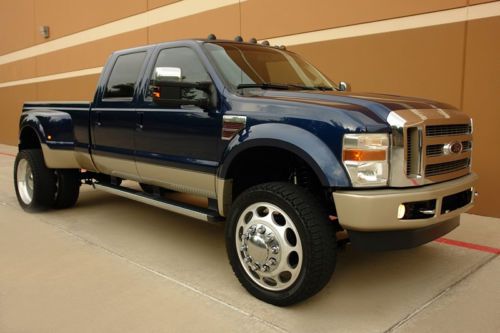 08 ford f450 king ranch 4x4 off-road crewcab diesel 4wd 6&#034; lift navi roof camera