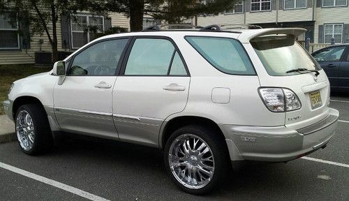 2001 lexus rx300 base sport utility 4-door 3.0l pearl white add ons &amp; 20" rims