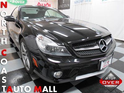 2009(09)sl65 amg convertible blk/blk navi sun lthr/suede pano heat/vent sts xen