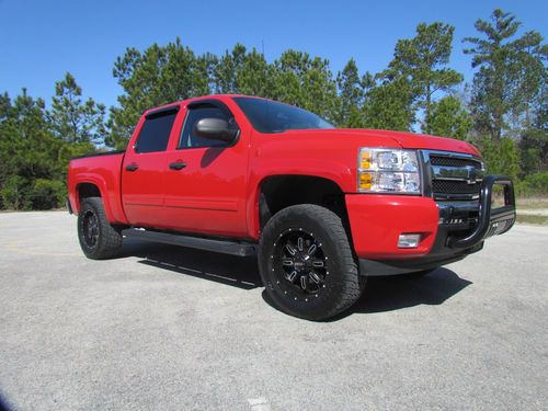 2011 chevy silverado 1500 red 4inch lift 20" wheels