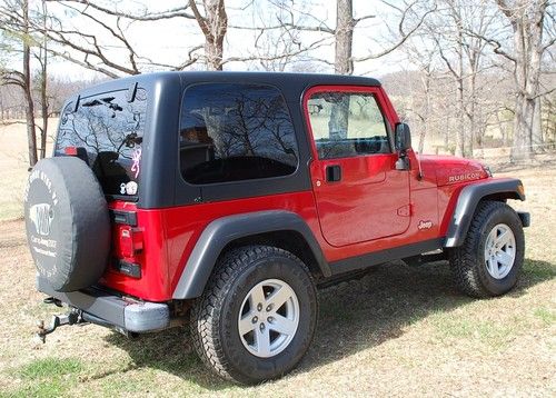 2006 jeep wrangler rubicon hardtop red 2 door suv 4wd 6 speed manual