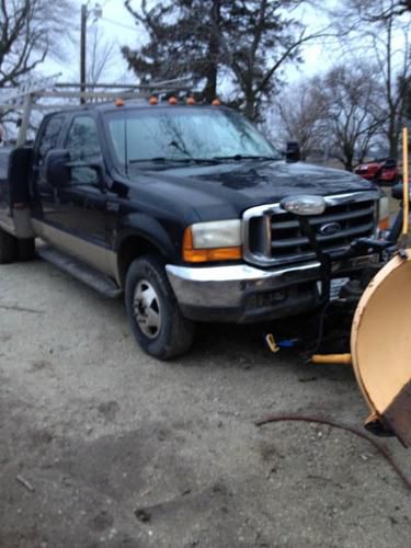 2000 f350 lariat super duty dually 7.3 diesel crew cab 4wd with meyer snow plow