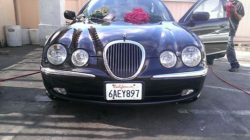 2001 jaguar v6 3.0 pearl black chrome wheels 9ok miles runs great clean title!!