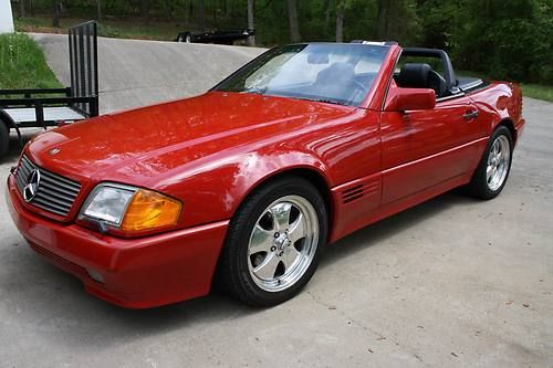 1990 mercedes 500 sl convertible. red, auto, air, boyd coddington whls, 86k mile
