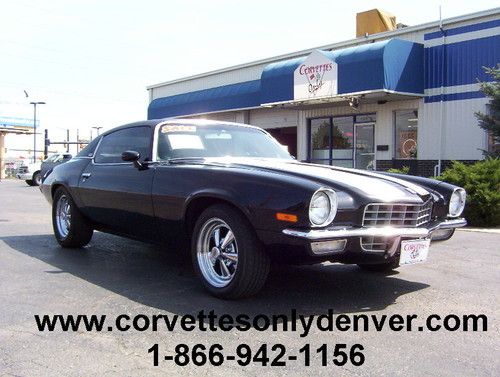 1973 camaro lt  black w/white stripes  400s/b - 350hp.