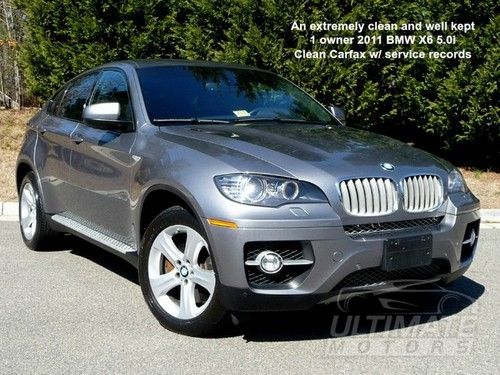 2011 bmw x6 5.0i-1 owner-sport pkg-navi- backup cam-100k maint.warranty