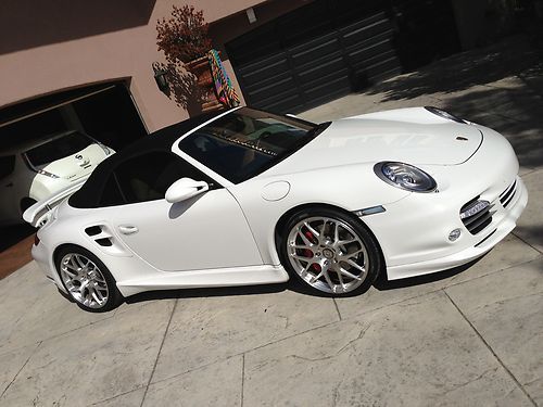 Porsche carrera turbo cabriolet rare 6-speed 1100 miles techart hre wheels mint