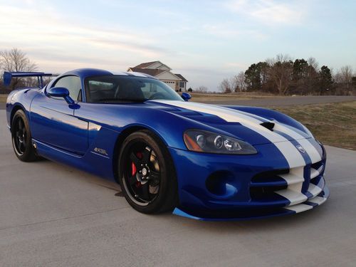 2008 dodge viper srt-10 acr coupe 1 of 1 blue/white