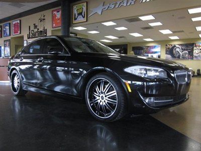 2011 bmw 528i sedan black navigation new rims and tires