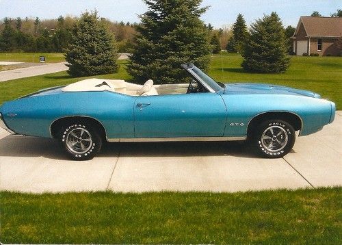 1969 pontiac gto convertible crystal turquoise