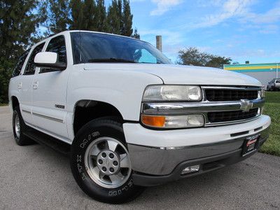 Chevy tahoe lt leather auto bose 3rd row 1-owner carfax guarantee florida heated