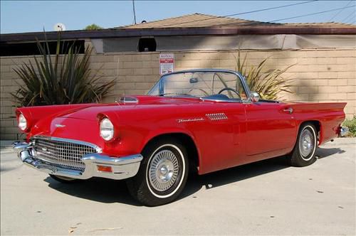 1957 ford thunderbird convertible - rust and accident free