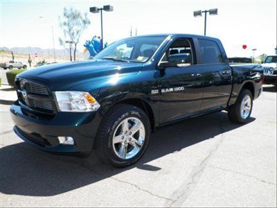 Low miles truck gasoline 5.7 liter hemi green crew cab short bed dodge truck 20"