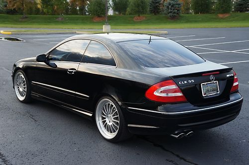 2003 mercedes-benz clk55 amg base coupe 2-door 5.5l black on black