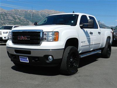 Crew cab slt 4x4 duramax diesel allison transmission custom wheels tires leather