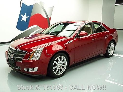 2008 cadillac cts heated leather pano sunroof nav 48k texas direct auto