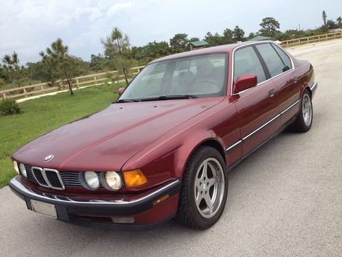 1991 bmw 735i low miles clean autocheck one owner garage kept florida immaculate