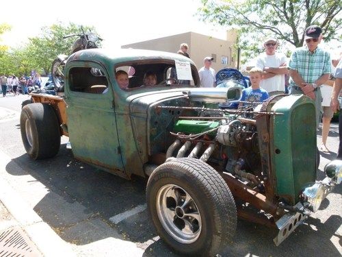 1941 chevrolet pickup mega ratrod v8 slicks + triumph 650 chopper hotrod 40 pics