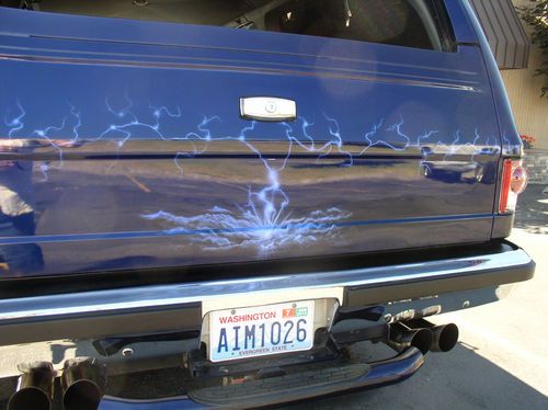 1986 AIR BRUSHED PEARL BLUE SUBURBAN REBORN AS A LIFTED CUSTOM HOT ROD TRUCK, image 14