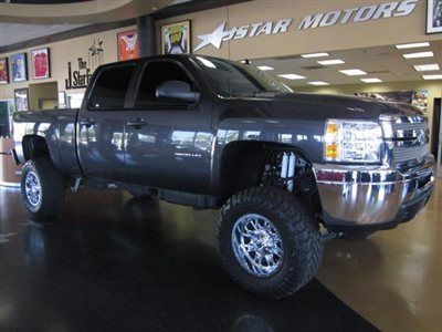 2011 chevrolet silverado 2500hd diesel 4x4 grey leather lifted only 11k miles