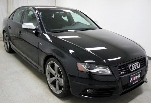 Black audi s4 3.0l v6 supercharge auto nav sunroof leather 1 owner clean carfax