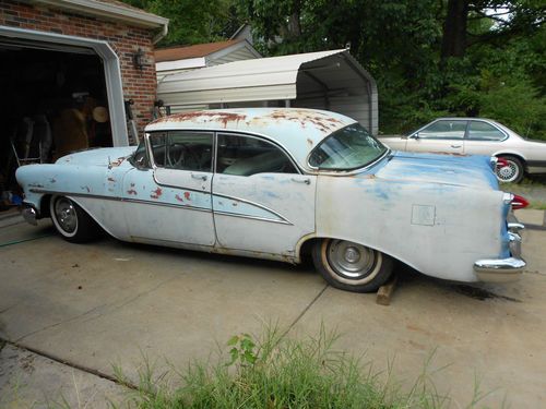 1955 oldsmobile 98 holiday 4 door hardtop complete parts car 5.3l engine turns