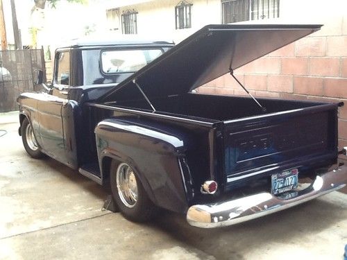 57 Chevy Truck Long bed, Navy Blue with Chrome, US $15,000.00, image 3