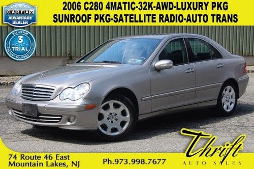 06 c280 4matic-32k-awd-luxury pkg-sunroof pkg-satellite radio-auto trans