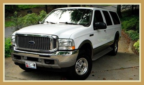 Ford excursion limited 2002 v-10 4x4 low miles tow package factory lift kit nice