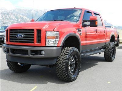 Ford crew cab powerstroke diesel lariat fx4 4x4 custom lift wheels tires leather