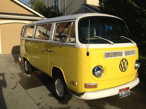 1972 vw volkswagen bus yellow and white "little miss sunshine" paint