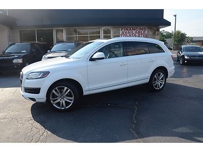 Audi q7 3.0l tdi quattro diesel premium plus pkg 2010 white nav pano under warr