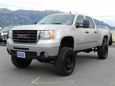 Crew cab slt 4x4 duramax diesel custom new lift wheels tires leather auto tow