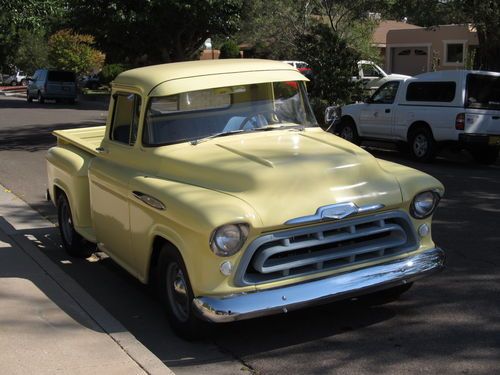 1957 chevrolet 3100 step side 327 t350 8.5 p/s, p/db, a/c, tilt,