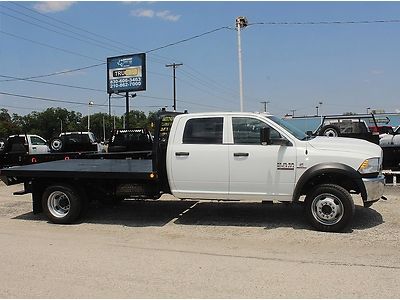 Cab &amp; chassis 4x4 dually flat bed vinyl hitch mp3 sirius xm tool box steel rims