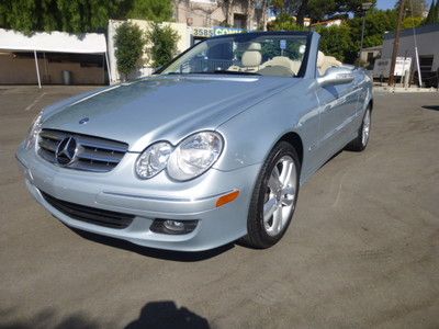 2008 mercedes clk clk350 convertible baby blue no reserve salvage w hist pics